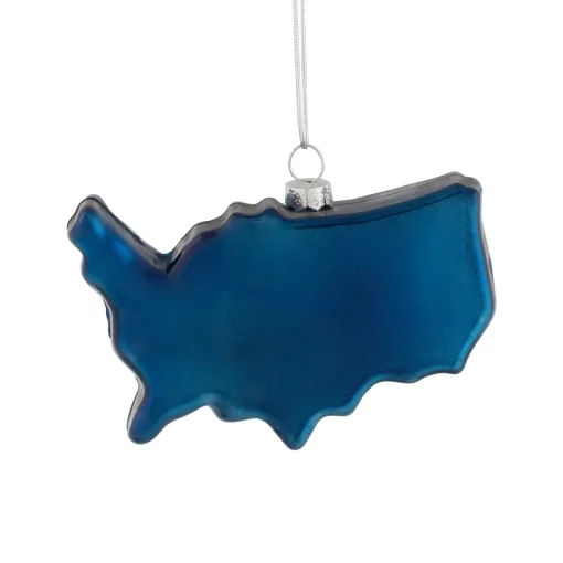 Clearance 4.25" Americana USA Glass Christmas Ornament Novelty