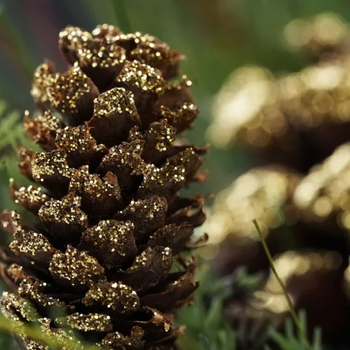 Discount 30" Artificial Mixed Pine with Pine Cones and Gold Glitter Christmas Wreath - Unlit Unlit
