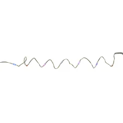 New 35 Battery Operated Silver LED Rainbow Micro Fairy Christmas Lights - 6 ft Gold Copper Wire Fairys