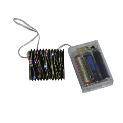 New 35 Battery Operated Silver LED Rainbow Micro Fairy Christmas Lights - 6 ft Gold Copper Wire Fairys