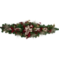 Clearance 52" Berries and Bows Artificial Christmas Swag - Unlit Unlit Swags