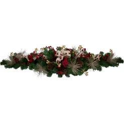 Clearance 52" Berries and Bows Artificial Christmas Swag - Unlit Unlit Swags