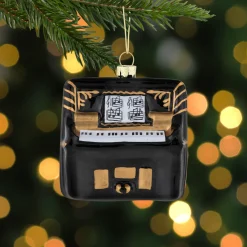 Hot 3" Black and Gold Organ Glass Christmas Ornament Entertainment