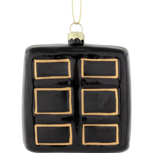 Hot 3" Black and Gold Organ Glass Christmas Ornament Entertainment