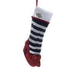Discount 22" Black and White 'Wizard of Oz' with Ruby Slipper Christmas Stocking Stockings