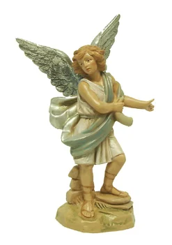 Outlet 5.75" Blue and Cream White Hand Painted Raphael Angel Fontanini Nativity Figurine Nativity