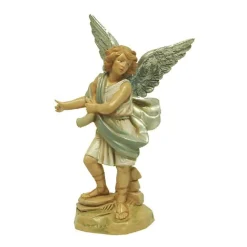 Outlet 5.75" Blue and Cream White Hand Painted Raphael Angel Fontanini Nativity Figurine Nativity