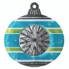 Outlet 15.5" Blue and Green Lighted Christmas Ornament Window Silhouette Window