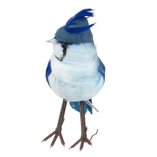 Clearance 4.5" Blue and White Blue Jay Clip-On Christmas Ornament Animals
