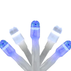 Best 150 Blue and White LED Swag Christmas Lights - 7.5 ft White Wire Led