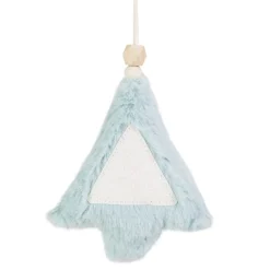 6" Blue Faux Fur Plush Tree Christmas Ornament Garden & Floral