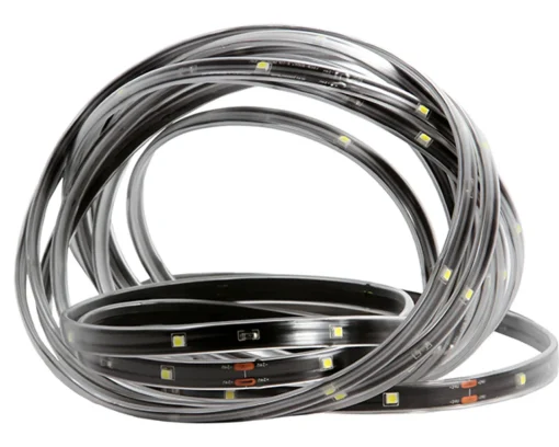 New 18' Blue LED Outdoor Christmas Linear Tape Lighting - Black Finish Rope & Tape