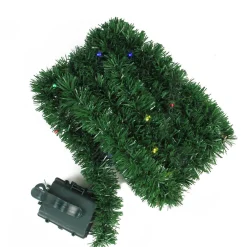 Best 18' B/O Artificial Pine Garland with 35 Multi-Colored Micro Lights - Pre-lit Pre Lit
