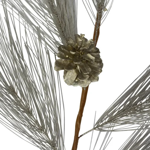 New 40" Brown and Gray Long Needle Pine Cone Artificial Christmas Spray Sprays, Picks & Branches