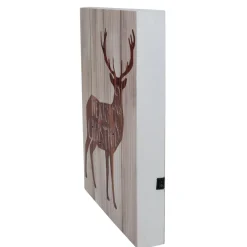 Best 11.75" Brown Reindeer "Merry Christmas" Lighted Wall Plaque Wall