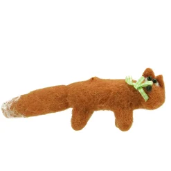 Discount 9" Burnt Orange and Green Snow Tipped Fox Christmas Ornament Animals