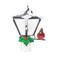 Hot 6" Cardinal on a Snow Covered Street Lamp Flickering Christmas Night Light Night Lights