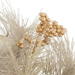 Best 24" Champagne Gold Apple and Pine Needle Artificial Christmas Wreath - Unlit Unlit