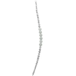 Outlet 16" Clear and Silver Beaded Circle Decorative Smooth Christmas Icicle Ornament Icicles|Snowflakes