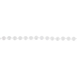 Best 33' Clear Iridescent Beaded Artificial Christmas Garland, Unlit Beaded