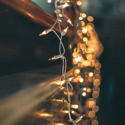 Discount 50 Clear Mini Christmas Light Set, 10ft White Wire Incandescent