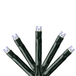 283 Cool White LED 8-Function Twinkle Glow Lights - 17 ft Green Wire Led
