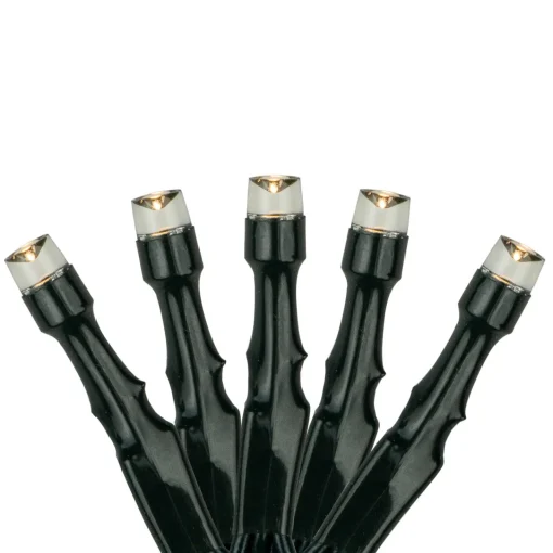 Hot 100 Count Warm White LED Solar Power Mini Christmas Light Set with Green Wire Led