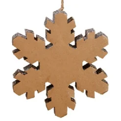 10" Country Rustic Silver Glittered Snowflake Christmas Ornament Icicles|Snowflakes