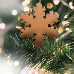 10" Country Rustic Silver Glittered Snowflake Christmas Ornament Icicles|Snowflakes