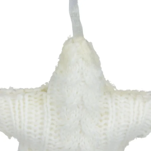 Online 4" Cream Cable Knit Star Christmas Ornament Symbols