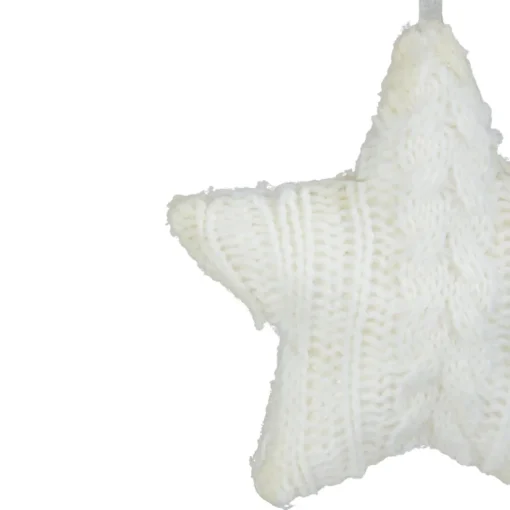 Online 4" Cream Cable Knit Star Christmas Ornament Symbols