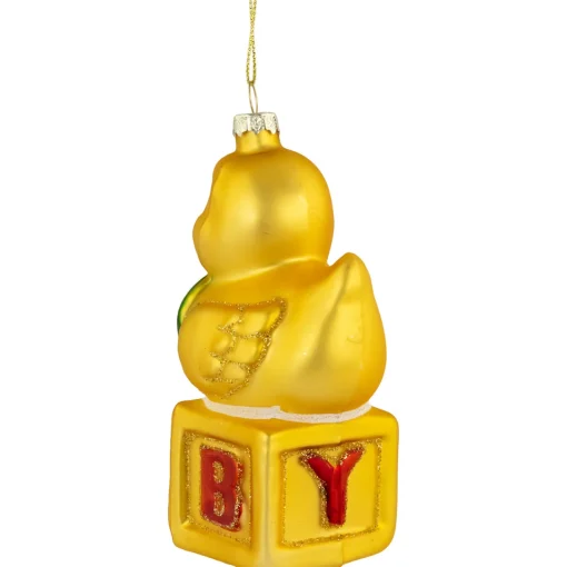Best 5" Ducky New Baby 2023 Glass Christmas Ornament New Baby