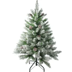 Clearance 4' Flocked Angel Pine Artificial Christmas Tree - Unlit Flocked