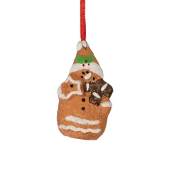 2.75" Gingerbread Snowman with Star Christmas Ornament Snowmen