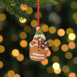 2.75" Gingerbread Snowman with Star Christmas Ornament Snowmen