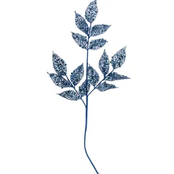 Best 37" Glittered Blue Fern Christmas Spray Sprays, Picks & Branches