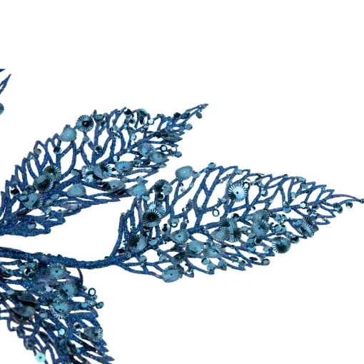 Best 37" Glittered Blue Fern Christmas Spray Sprays, Picks & Branches