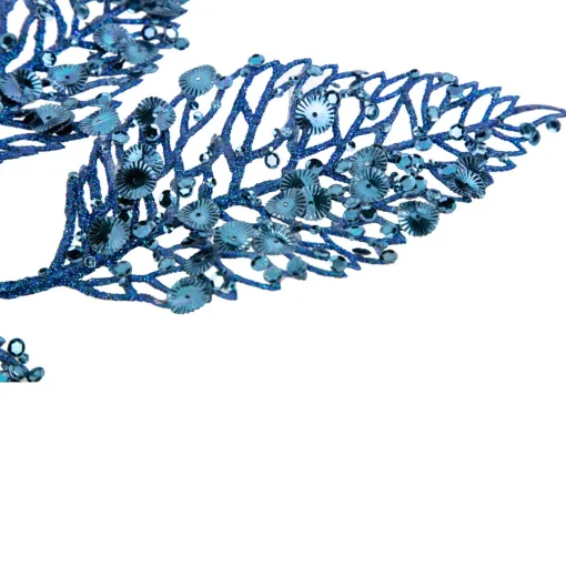 Best 37" Glittered Blue Fern Christmas Spray Sprays, Picks & Branches