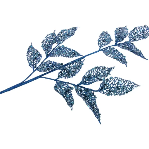 Best 37" Glittered Blue Fern Christmas Spray Sprays, Picks & Branches