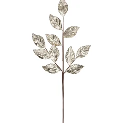 New 25.5" Glittered Champagne Gold Leaves Christmas Spray Sprays, Picks & Branches