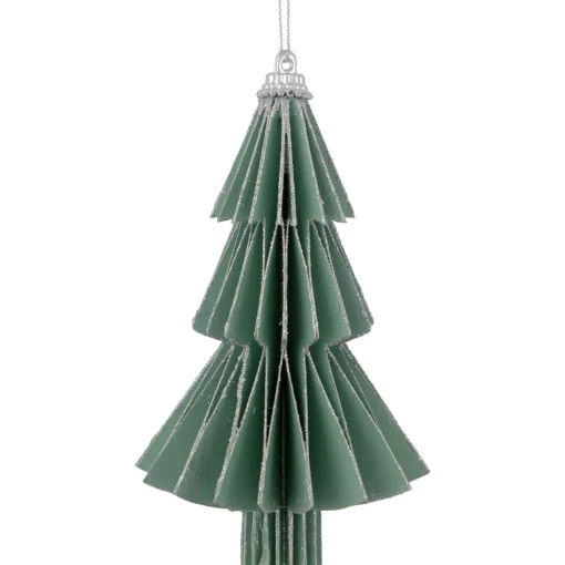 6" Glittered Green Christmas Tree Ornament Garden & Floral