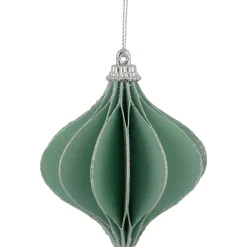 Sale 4.25" Glittered Green Onion Christmas Ornament Finials|Pendants