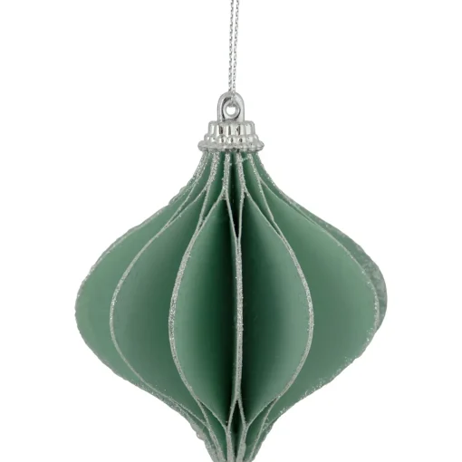 Sale 4.25" Glittered Green Onion Christmas Ornament Finials|Pendants
