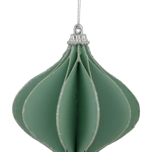 Sale 4.25" Glittered Green Onion Christmas Ornament Finials|Pendants