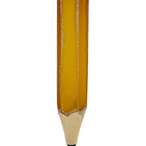 Clearance 5.75" Glittered Pencil Glass Christmas Ornament Novelty