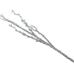 Hot 31" Glittered Silver Artificial Twig Christmas Spray Sprays, Picks & Branches