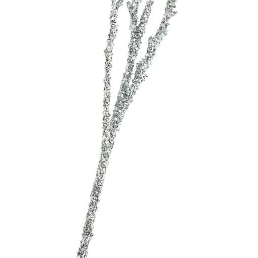 Hot 31" Glittered Silver Artificial Twig Christmas Spray Sprays, Picks & Branches