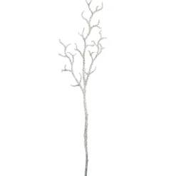 30" Glittered White Artificial Twig Christmas Spray Sprays, Picks & Branches