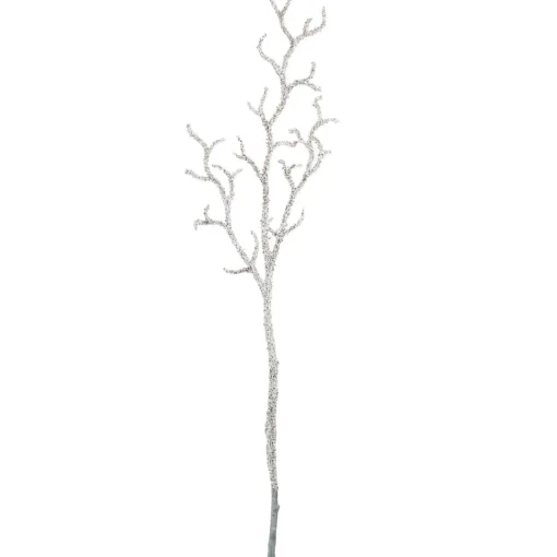 30" Glittered White Artificial Twig Christmas Spray Sprays, Picks & Branches
