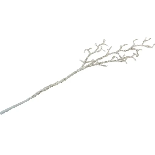 30" Glittered White Artificial Twig Christmas Spray Sprays, Picks & Branches